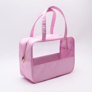 Bolsa de Maquillaje Transparente de PVC con Cierre y Logotipo Personalizado, Impermeable, Ecológica, de Gran Capacidad, Portátil, para Mujer, DIY - Product Image 2