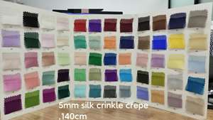 Tissu en mousseline de soie froissé 100% pure soie couleur <span class=keywords><strong>vert</strong></span> <span class=keywords><strong>sauge</strong></span> pour écharpe ou hijabs pour femme - Product Image 6