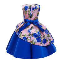 Robe en mousseline sans manches pour filles, imprimé cachemire, style Lolita, avec nœud pastoral, longueur cheville, robe de bal pour anniversaire ou soirée d'enfants