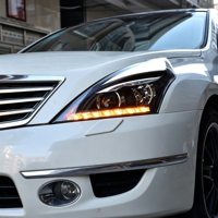 Ensemble de phares LED pour Nissan Teana Altima J32 2008-2012, yeux d'ange, lentille de projecteur bi-xénon, DRL, clignotant séquentiel