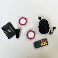 Pièces automobiles 1696 5V USB, panneau lumineux matriciel LED pour voiture, contrôlé par application, avec affichage numérique flexible et grands yeux de démon, pour rétrofit/mise à niveau