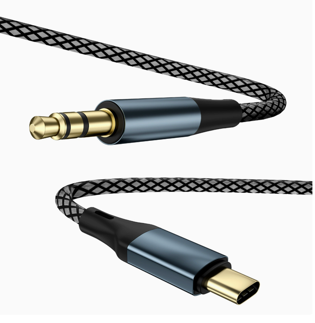 Compatible with Type-C Car Audio Cable, 3.5mm Male to Type-C Digital Audio Headphone/speaker AUX Converter Cable