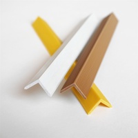 Profil de protection d'angle mural en plastique en forme de L, bande de bordure en plastique, angle rigide en PVC à 90 degrés, protection en PVC, garniture d'angle