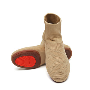 Chaussures de danse <span class=keywords><strong>jazz</strong></span> modernes à tige haute, tissage <span class=keywords><strong>volant</strong></span>, sur la cheville, semelle en caoutchouc fendue, chaussures de compétition et d'entraînement - Product Image 3