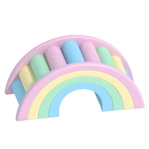 定制彩虹桥儿童软游戏攀岩训练设备生日派对雇佣婴儿软游戏 - Product Image 3
