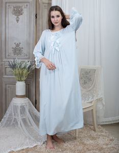 Pigiama <span class=keywords><strong>da</strong></span> principessa retrò in stile palazzo <span class=keywords><strong>da</strong></span> donna e camicia <span class=keywords><strong>da</strong></span> <span class=keywords><strong>notte</strong></span> in <span class=keywords><strong>cotone</strong></span> con finiture in pizzo <span class=keywords><strong>taglie</strong></span> <span class=keywords><strong>forti</strong></span> ed esportati - Product Image 5