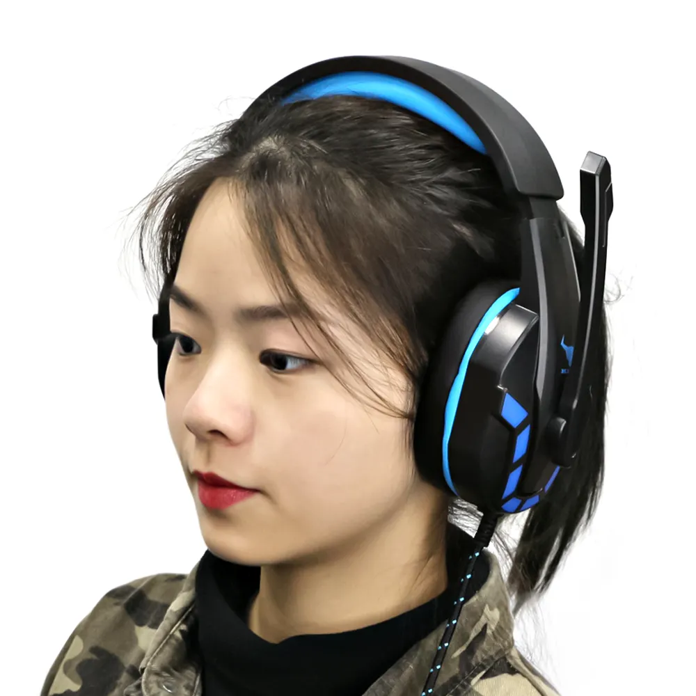 KIKC Ps4 Stereo Personalizzato di Alta Qualità Della Luce Gamer Cuffie Con Microfono Gaming Headset 3.5 millimetri