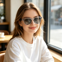 Gafas Inteligentes 2026 con Lentes Únicas, Cámara de 13MP, Videocámara, Gafas de Sol con Transferencia Wi-Fi, Grabación de Audio, Gafas Inteligentes con IA