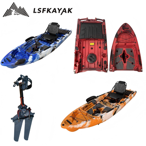 Kayak de pêche monoplace <span class=keywords><strong>à</strong></span> pédales, en HDPE importé, 2 pièces, avec système de propulsion <span class=keywords><strong>à</strong></span> aileron unique, prêt pour le surf, certifié CE, pour la pêche <span class=keywords><strong>à</strong></span> la traîne - Product Image 6