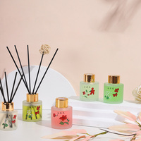 Diffuseur d'huiles essentielles sans flamme de qualité supérieure 50 ml, écologique, longue durée, parfum jasmin, rose, gardénia, parfum d'ambiance pour la maison, salle de bain