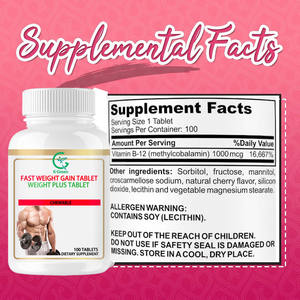 Pastillas para Aumentar de Peso OEM, Rápido con Aumentador de Peso B-12, Absorbe Más Rápido que las Pastillas para Aumentar de Peso para un Aumento Masivo y Rápido para Adultos - Product Image 2