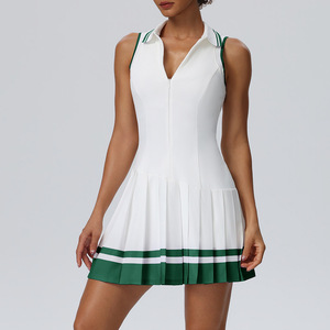 Gaun Tenis Wanita Berkerah Polo Lipit dengan Logo Kustom, Bahan Bernapas Cepat Kering, Dilengkapi Bra Terpadu - Product Image 5