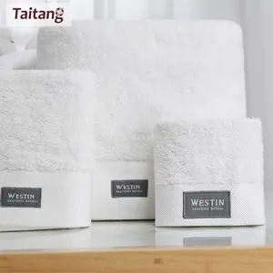 Wholesale High Quality Linens Hotel Towel Sets Custom Logo Face Towel 100%Cotton