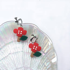 2025 Hot Selling Handmade Cute Fresh <b>Sweet</b> Stud Earrings Fashion New Trendy Flower Shaped Clip on Earrings for Girls Women <b>Party</b> - Product Image 6