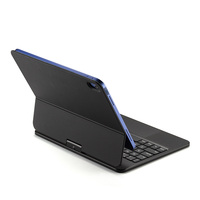 Pu 270 °   iPad Air 11 13 2024 için Döner Manyetik Klavye Kılıfı, Dokunmatik Yüzeyli, MIL-STD-810 Dayanıklı, Arkadan Aydınlatmalı Kapak