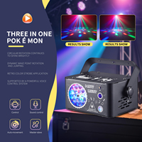 SENLAN Mini Proyector de Patrones de Escenario de 24W, 6x3W LEDs RGB, Dos Tiras Láser, Control DMX512/Activación por Sonido, Construcción de Hierro IP20