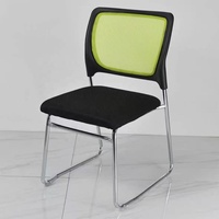 Chaise de bureau ergonomique moderne en maille avec cadre en acier inoxydable, hauteur réglable, accoudoirs fixes - Vente directe d'usine pour le bureau à domicile
