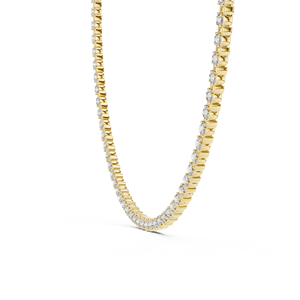 Collier classique en or pour femme avec diamant de laboratoire, bijou de luxe pour mariage, anniversaire, fête et usage quotidien - Product Image 2