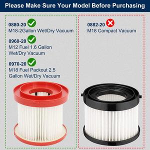 4 Packs de filtres d'aspirateur 49-90-1900 pour <span class=keywords><strong>Milwaukee</strong></span> Compatible avec <span class=keywords><strong>Milwaukee</strong></span> Cordless <span class=keywords><strong>M18</strong></span> Vacuum 0780-20 0880-20 - Product Image 2