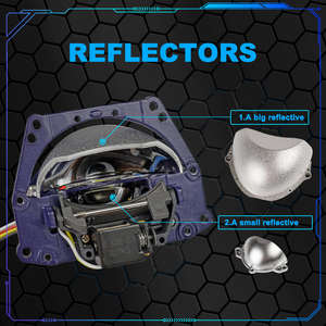 Vente directe 3.0 pouces Laser bi-led phares de voiture 6000K salut/bas faisceau 9005 H4 voiture LED Biled projecteur 3 pouces Led projecteur lentille - Product Image 2