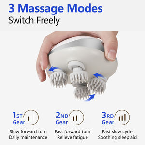 Masajeador de cuero cabelludo a prueba de agua, masajeador de cuero cabelludo inteligente vibrador con garra eléctrica con luz roja - Product Image 5