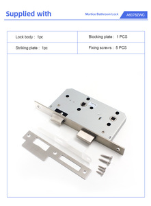 A6078ZWC قفل نقر حمام مقاوم للحريق مع مفتاح متين ومضاد للسرقة حاصل على شهادة CE - Product Image 3
