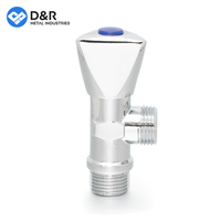 Robinet d'arrêt à ouverture lente en alliage de zinc D&R de haute qualité, 1/2'', finition chromée, pour salle de bain et évier de cuisine