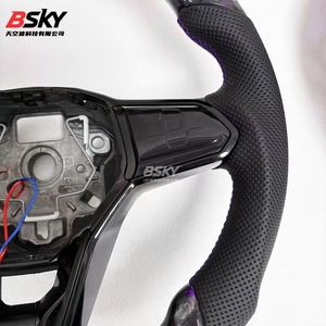 Volant en cuir Nappa et fibre de carbone forgée, <span class=keywords><strong>prix</strong></span> de gros personnalisé exclusif pour Volkswagen Polo Jetta Golf Passat - Product Image 6
