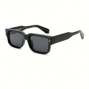 Gafas de Sol Cuadradas con Logotipo Personalizado, Estilo Vintage 2025, para Hombre y Mujer, Tamaño Grande, Color Azul, Protección UV400, Patillas de CP, Montura Grande - Product Image 2