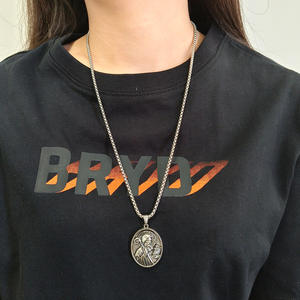 HC-collar con colgante de moneda de Latón chapado en oro, estilo retro, Oval, antialergia, <span class=keywords><strong>Sensible</strong></span>, acero inoxidable - Product Image 6