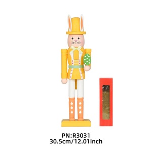 Casse-noix Lapin Jaune-vert Lumineux Fait Main 30 cm – Décoration de Bureau pour Fête et Festival - Product Image 6