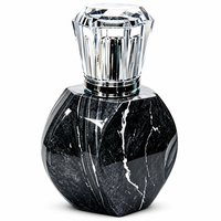 Botol Parfum Kaca Desain Marmer Heksagonal yang Dapat Disesuaikan, Tutup Bersegi, Finishing Matte, Sablon, Hot Stamping