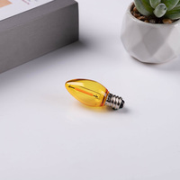 Ampoule LED C7 en plastique 1W DC24V AC110V AC220V, ampoule à filament E12 de remplacement pour guirlandes lumineuses décoratives de Noël