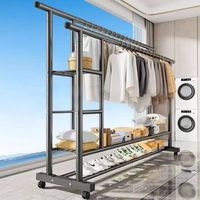 Nouveau séchoir à linge sur pied en fer extra épais, grande capacité, style minimaliste, pour usage domestique et extérieur