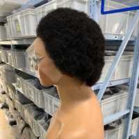 Perruques Cheveux Humains Brésiliens Courts Bouclés avec Dentelle Frontale Transparente 13x4, pour Femmes Noires, Fournisseur en Gros