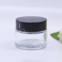 Venta al por Mayor de Frascos de Perfume Vacíos, Envases Cosméticos para el Cuidado del Cabello, Frascos de Vidrio Transparente Esmerilado para Crema, Tapas de Rosca, Superficie Impresa, Tapas de Plástico Negro