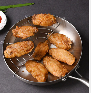 Sartén para carne de 20-28cm <span class=keywords><strong>con</strong></span> <span class=keywords><strong>colador</strong></span>, utensilios de cocina, sartén de <span class=keywords><strong>acero</strong></span> <span class=keywords><strong>inoxidable</strong></span> - Product Image 3