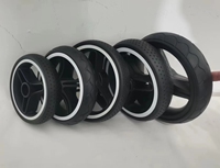 Roue en mousse Eva pour poussette de bébé, 6 pouces, 7 pouces, 8 pouces, 10 pouces, moyeu en plastique