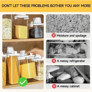 Conteneur à céréales et à riz de grande capacité avec poignée, contenants de stockage alimentaire pour l'organisation de la cuisine - Product Image 2