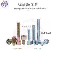 Haute résistance DIN912 Grade 10.9 12.9 oxyde noir vis à tête cylindrique à six pans creux système métrique clé hexagonale Allen vis à tête cylindrique