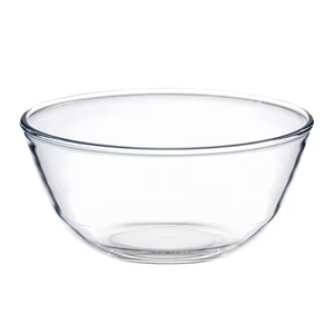 Tazón de Vidrio de Borosilicato con Diseño de Hoja de Larche, Apto para Microondas, Resistente al Calor, para Frutas y Ensaladas - Product Image 1
