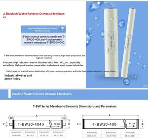 Membrana <span class=keywords><strong>de</strong></span> Ósmosis Inversa RO para <span class=keywords><strong>Agua</strong></span> Salobre T-BW30-4040/400, Elemento Filtrante <span class=keywords><strong>General</strong></span> para Fabricación en EE. UU., Duración <span class=keywords><strong>de</strong></span> 5+ Años, 100 kg - Product Image 2
