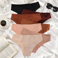Ladymate ODM/OEM Sous-vêtements sans coutures grande taille, culotte une pièce taille basse en nylon, culottes sans coutures pour femmes S-3XL