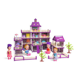 TOYSRUNNER DLHS0307 Kit d'assemblage de maison en puzzle en plastique PVC - Ensemble de meubles miniatures pour enfants - Product Image 1