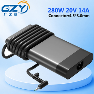Original 20V 14A TPN-CA26 TPN-LA27 280W AC Adapter Charger for HP OMEN 16-k0033dx 16.1" 4.5*3.0MM Pin <b>Power</b> Supply <b>Cable</b> - Product Image 1