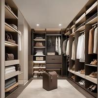 Dressing moderne de style ouvert, dressing walk-in, armoire en acier avec portes en MDF, assemblé, personnalisable, largeur 1,2 m
