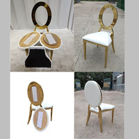 Chaise de banquet pliable moderne de luxe léger en acier inoxydable, dossier croisé en bois massif, ergonomique, réglable et pivotante, vente en gros