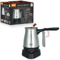 Cafetière électrique en acier inoxydable 400W 600ML avec poignée pliable, chauffage uniforme pour la préparation du café à la maison ou au bureau R.7440