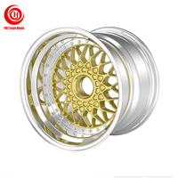 Jantes en alliage forgées PWC Deep Dish 3 pièces 15 pouces concaves finition brillante état neuf 4 pièces compatibles Tesla Model S pour E46