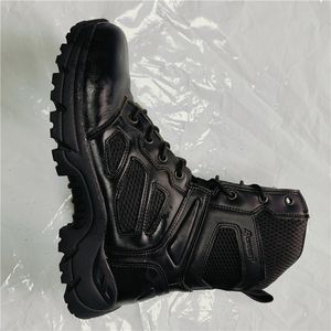 Bottes tactiques d'été en cuir de vache DFS06 de 9 pouces avec manches en maille respirante, bottes respirantes pour la forêt et la jungle - Product Image 4